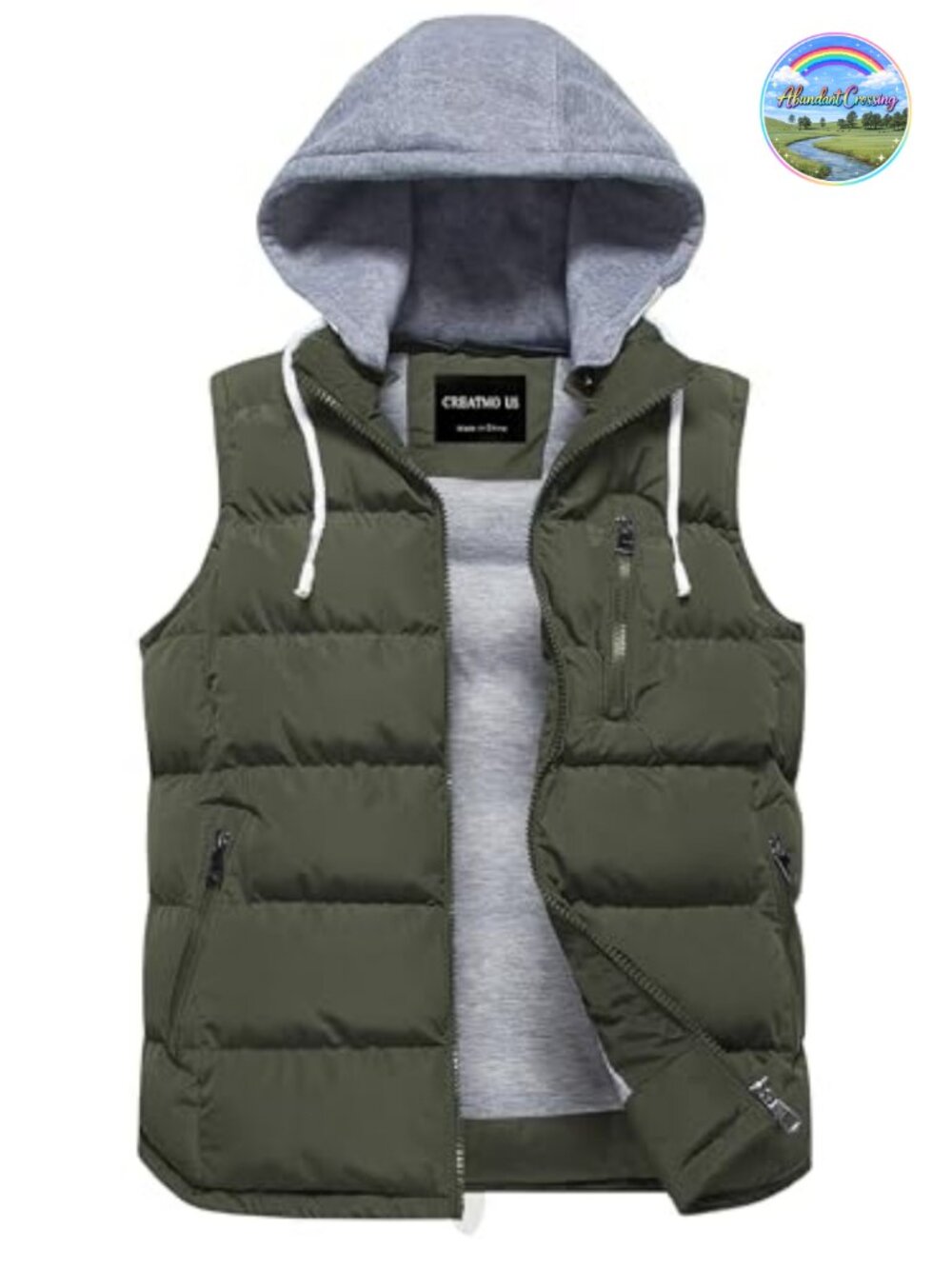 Women's Thick Padded Puffer Vest Sleeveless Winter Outerwear Detachable Hood